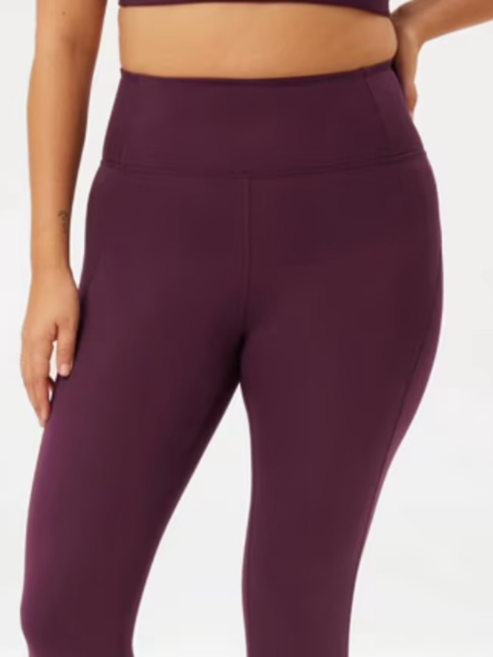 girlfriend collective compressive 3/4 legging plum xxl EUC
